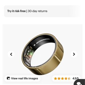 Ultrahuman Gold Smart Ring BRAND NEW